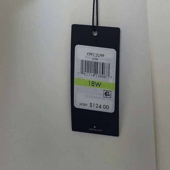 Tommy Hilfiger Lace-Sleeve A-Line Ivory Dress Size 18W NWT - Picture 11 of 14